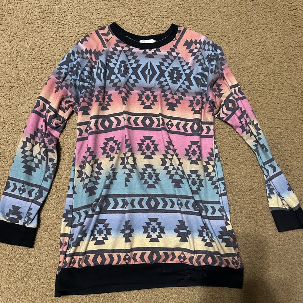 Colorful Geometric Patterned Sweater